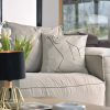 nipple beige cushion made of 100% cotton, print contour female body and chest on a modern sofa.